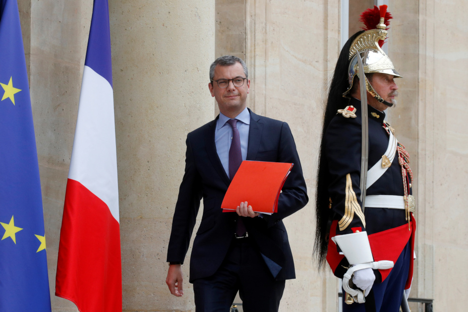 Alexis Kohler, Generalsekretär des Elysée, vor dem Eingang des Elysée-Palast