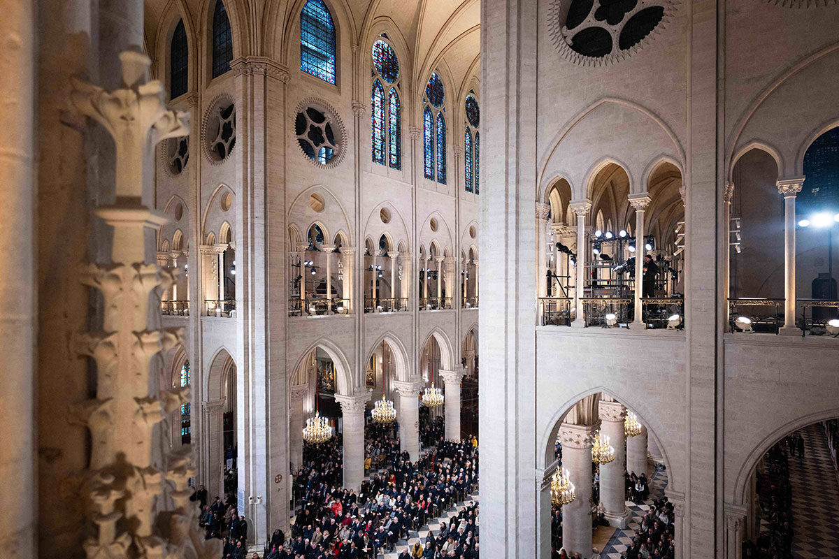 Die erste Messe in Notre-Dame am 8.12.2024 (Foto: IMAGO/Jeanne Accorsini/Pool/ABACA)