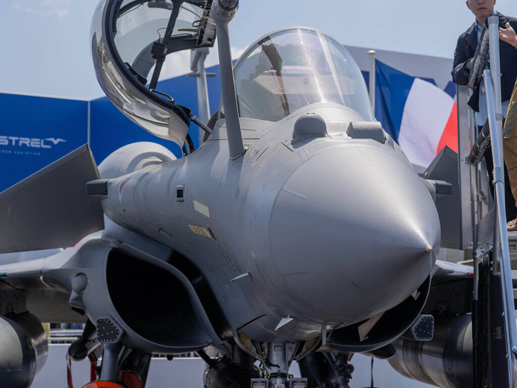 Kampfjet vom Typ Rafale (Foto: IMAGO/Fourmy Mario/ABACA)